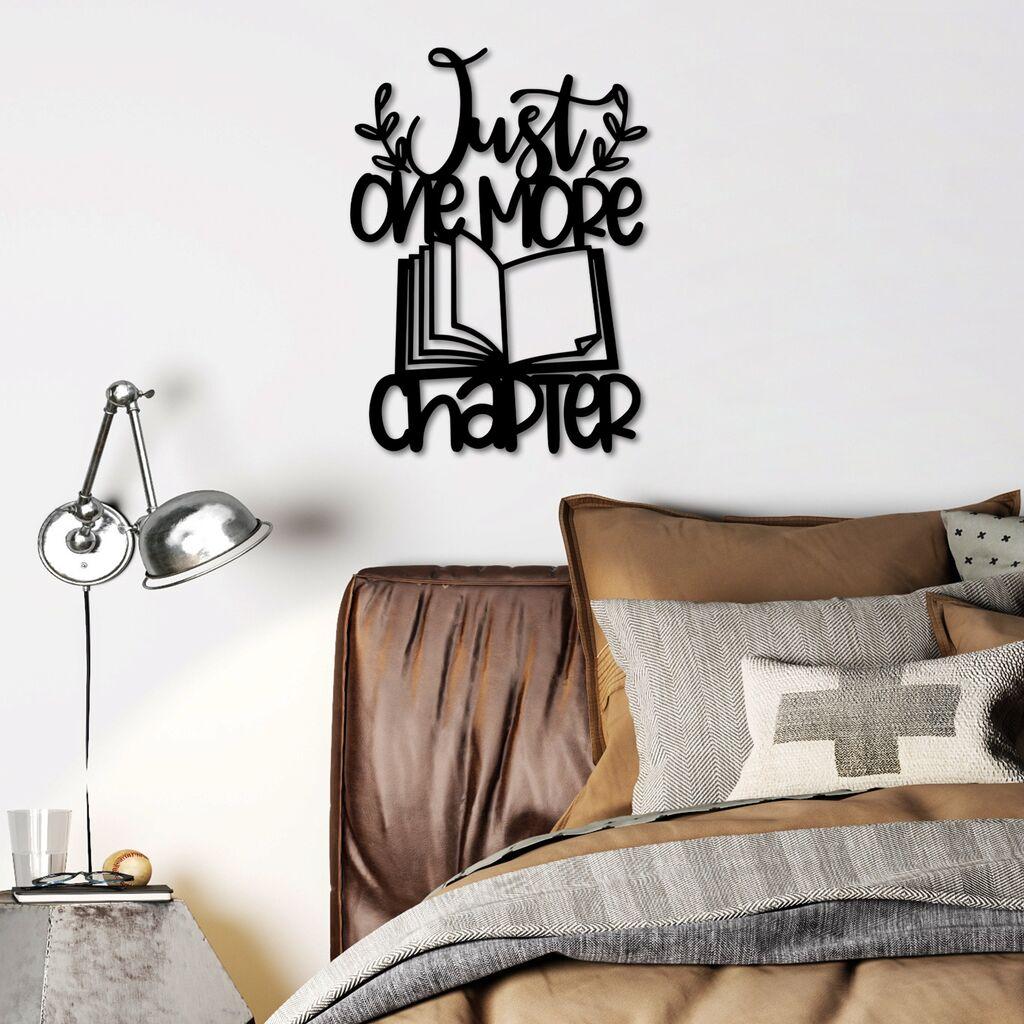 Wallity Zidna dekoracija Just One More Chapter, 40x55 cm, 1.5 mm, Crna