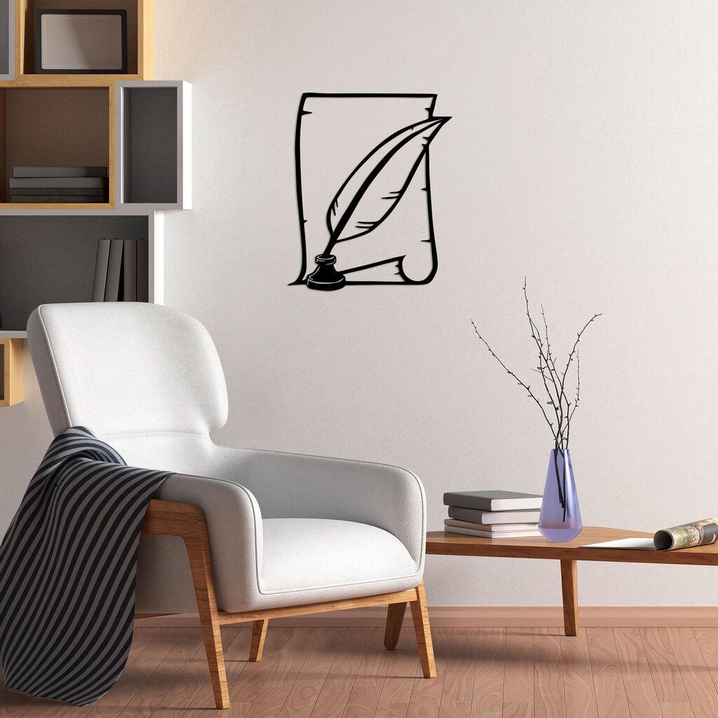 Wallity Zidna dekoracija Letter - 452, 58 x 70 cm,  Crna