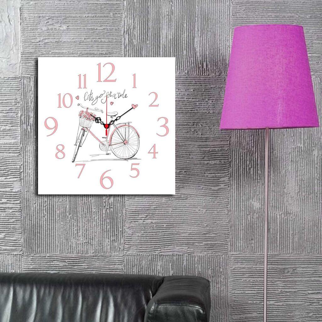 Zidni sat od MDF-a Wallity 40x40cm, šareni