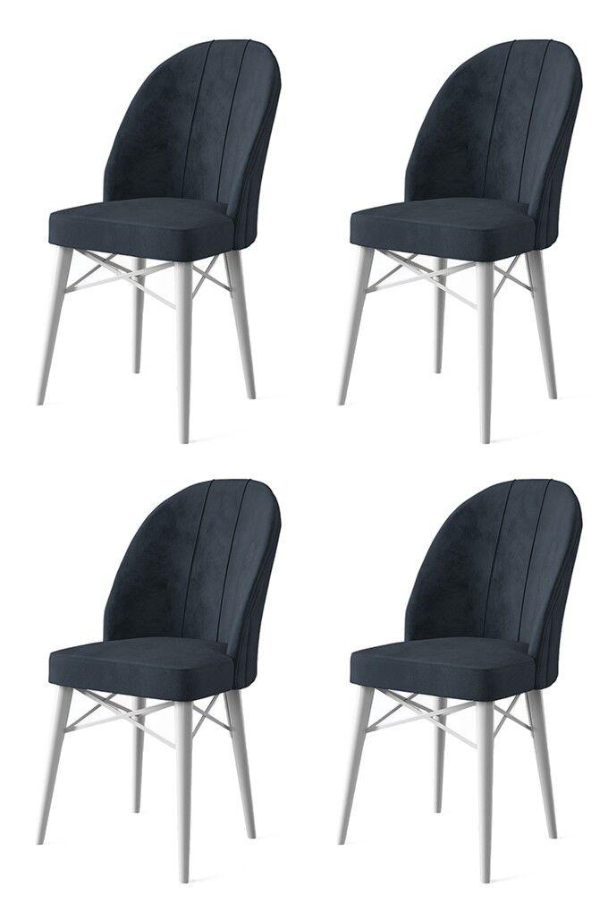 Hanah Home Ritim set stolica, 44x96x42 cm, 4 dijela, antracit-bijela