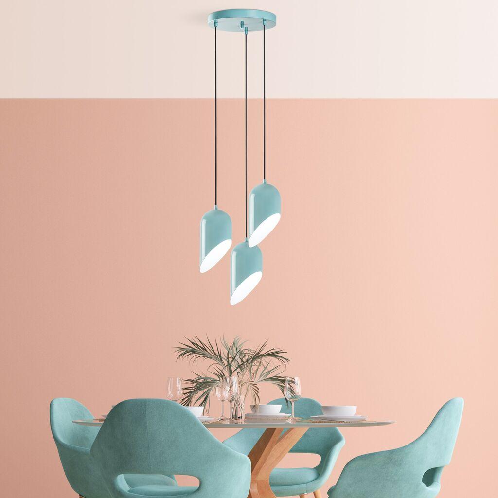 Opviq Luster Kesik-6176-3, 75-121cm, O40 cm, 3xE27, Tirkizna