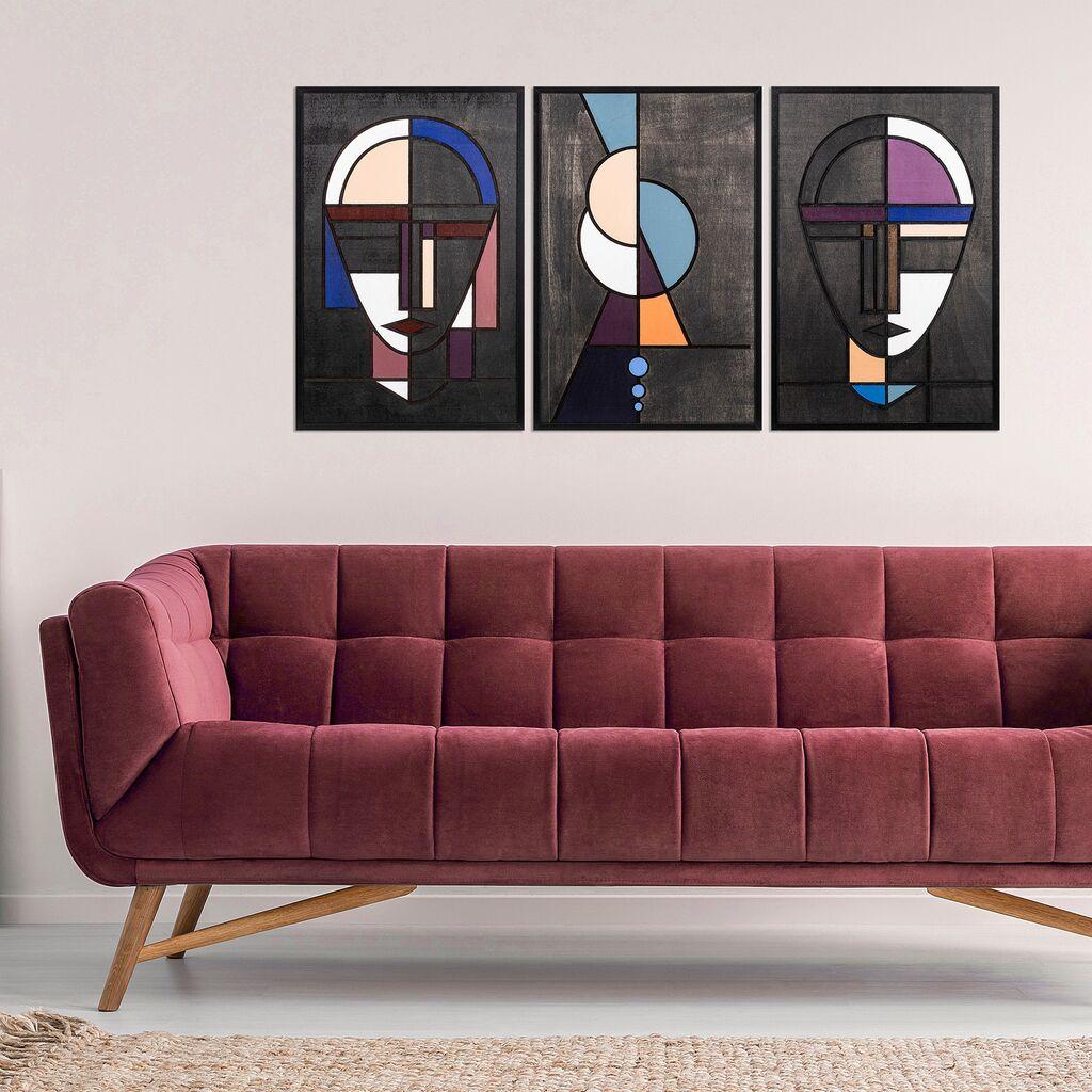 Wallity Zidna dekoracija Persona, 39 x 59 cm,  Šarena