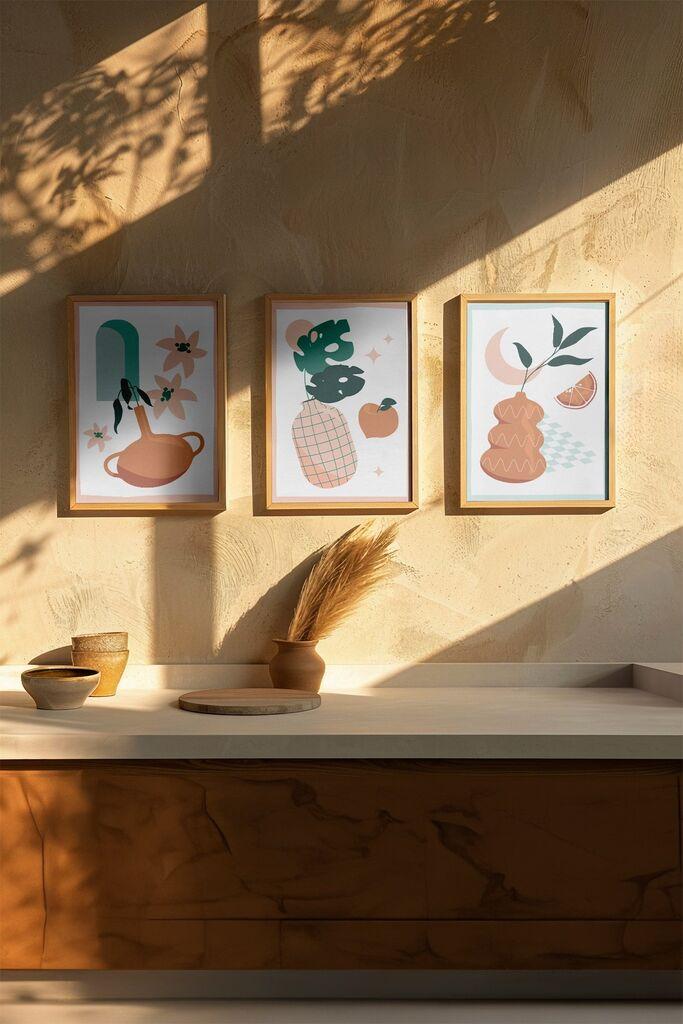 Wallity Slika 3Dartsoho125, 3 dela, 33 x 48 cm