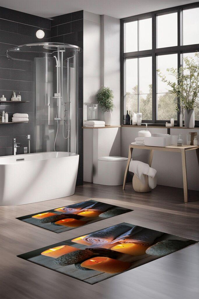 L'essentiel Maison Set prostirki za kupatilo CT-5187, 2 komada, šarene