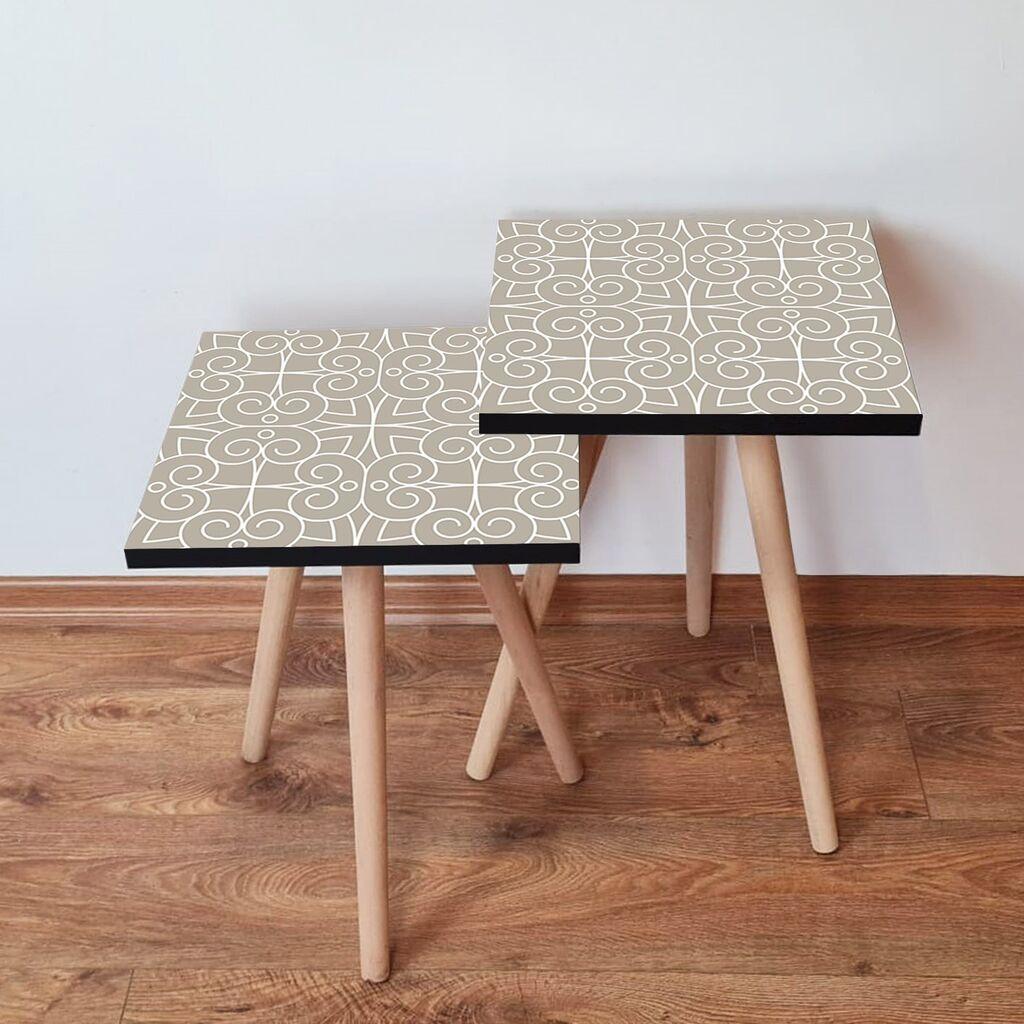Hanah Home set stolića za kafu 2Shp363, 2 dijela, šareni