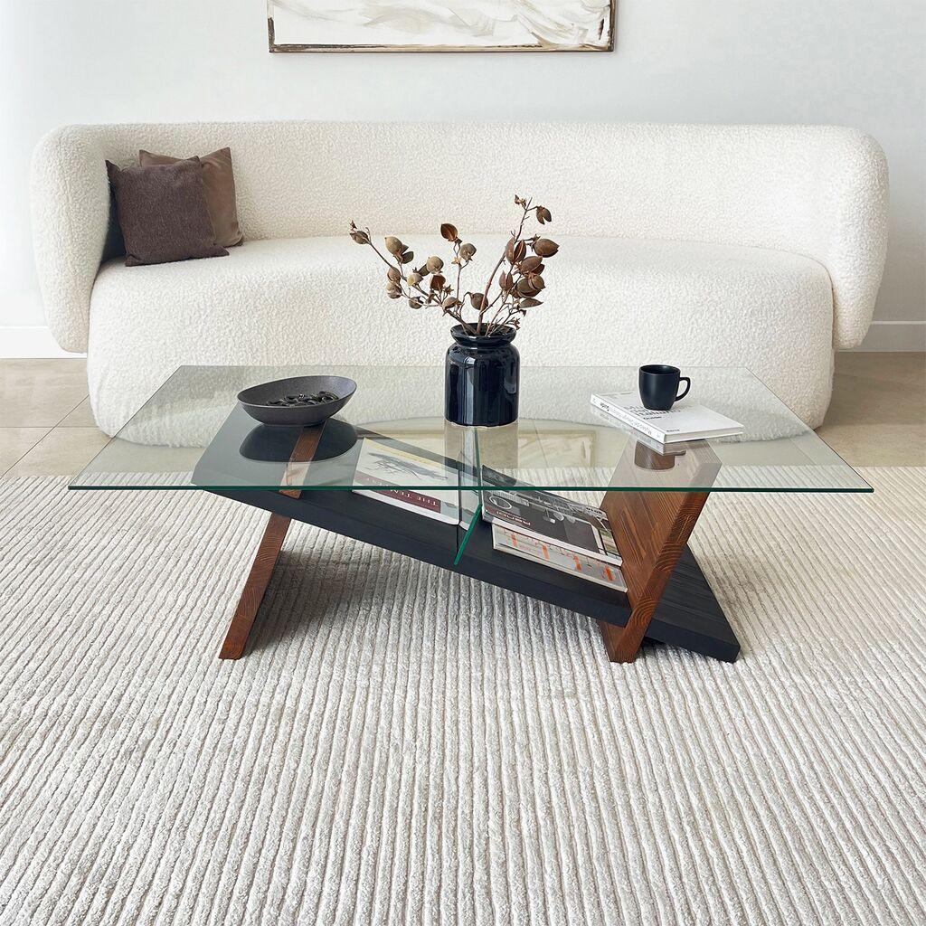 Hanah Home Club sto Livello, 105x31x65 cm, Smeđe-crni