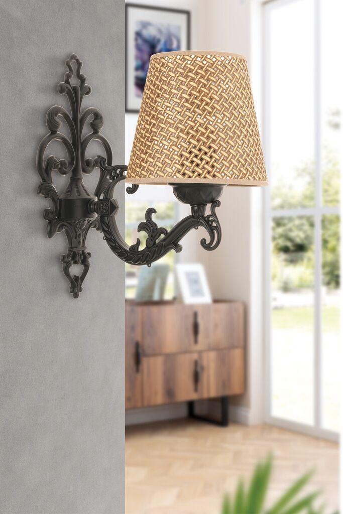 Opviq Claire Hazeran zidna lampa, 15x10x13cm, IP20, bež-crna