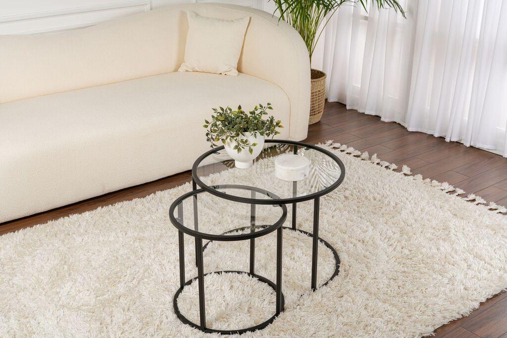 Hanah Home Set klub stolova crne boje