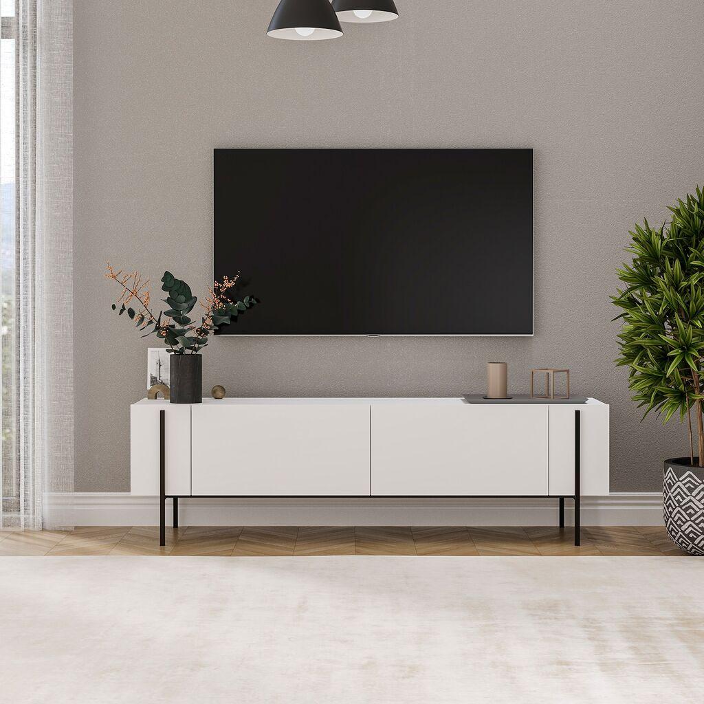 Hanah Kućna TV komoda Herman, 160x45,6x31,4 cm, Bijela