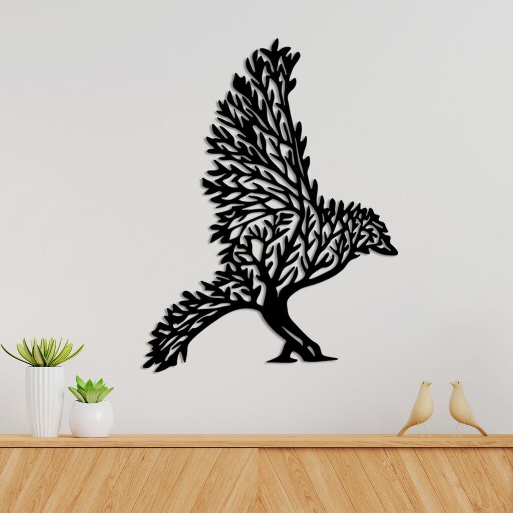 Wallity Zidna dekoracija Crow, 55 x 42 cm,  Crna