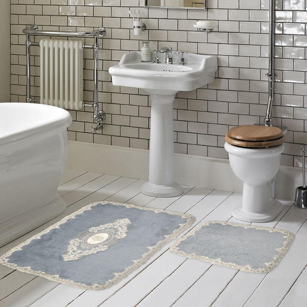 L'essentiel Maison Set od 2 kupaonska tepiha siva