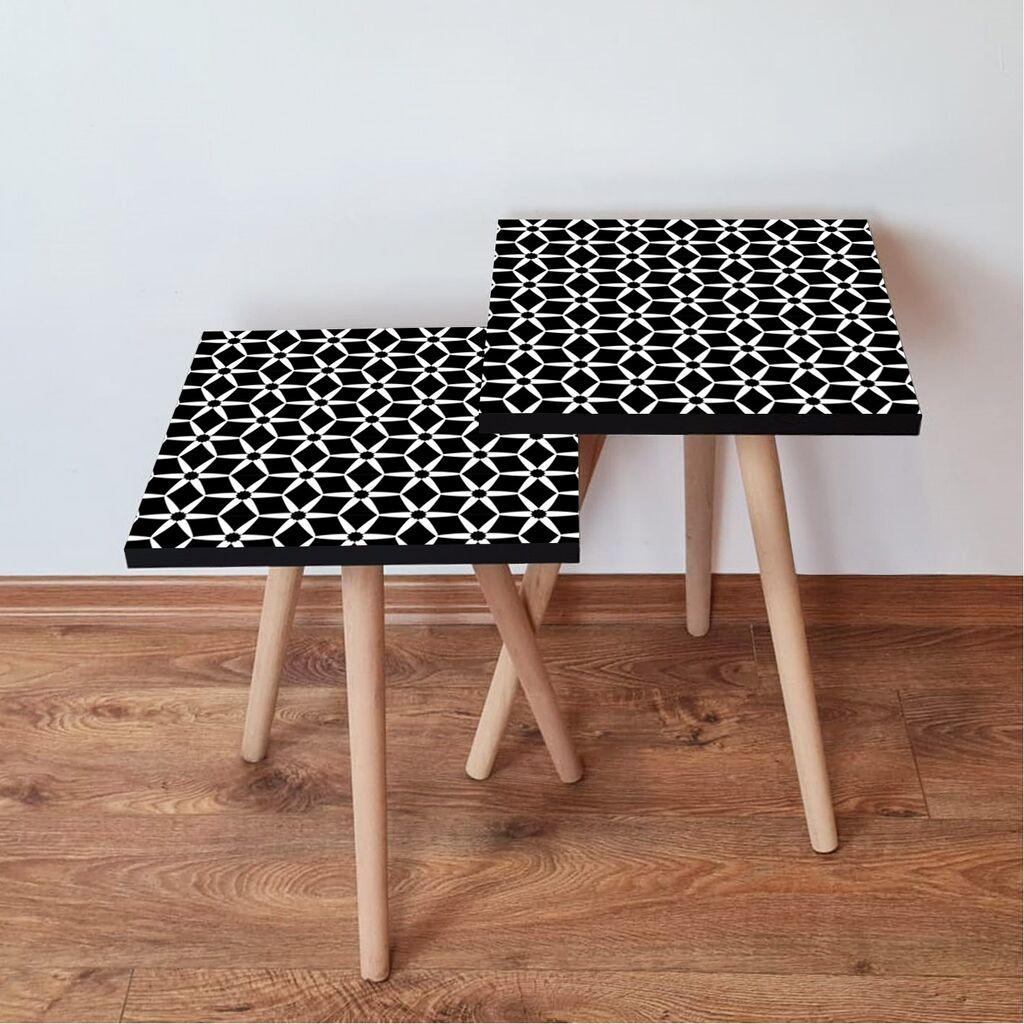 Hanah Home set stolića za kafu 2Shp357, 2 dijela, šareni