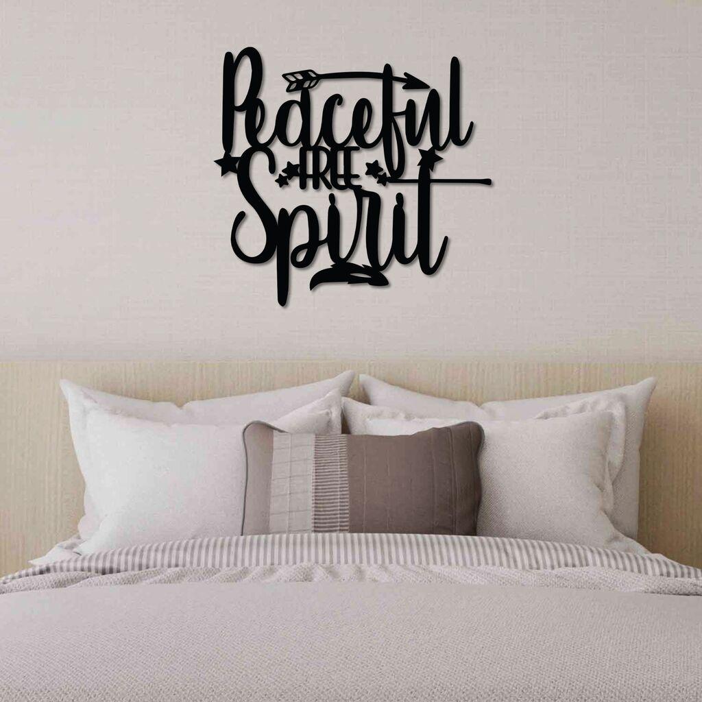 Wallity Zidna dekoracija Peaceful Free Spirit, 52 x 48 cm,  Crna