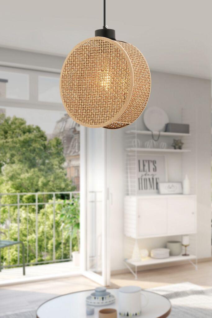 Opviq Luster bubanj, 24x9cm, bež-crni