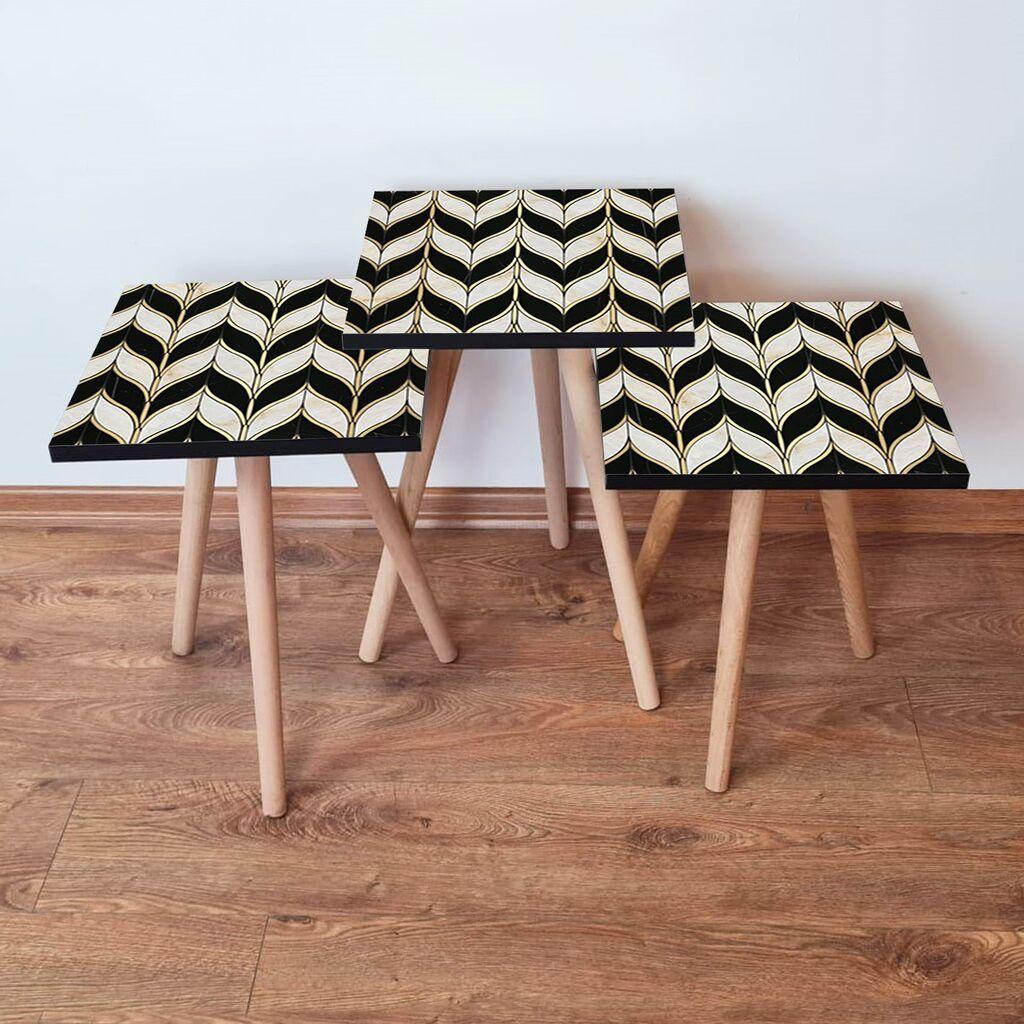 Hanah Home set stolića za kafu 3Shp130, 3 dijela, šareni