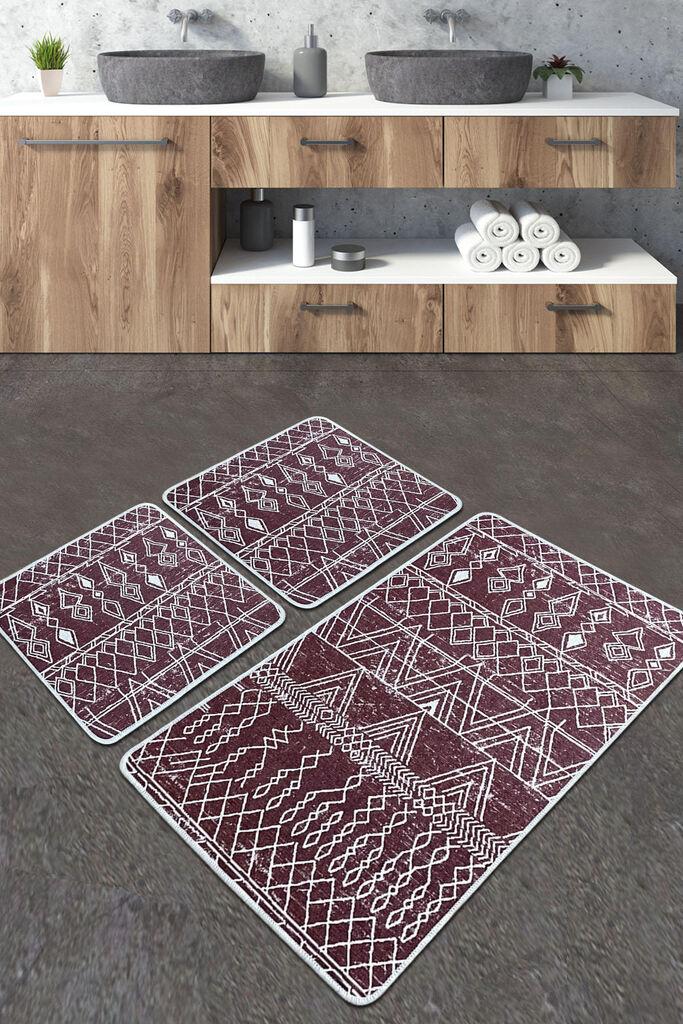 L'essentiel Maison Otirač za kupatilo Straordinario, 3 komada, bordo bijela
