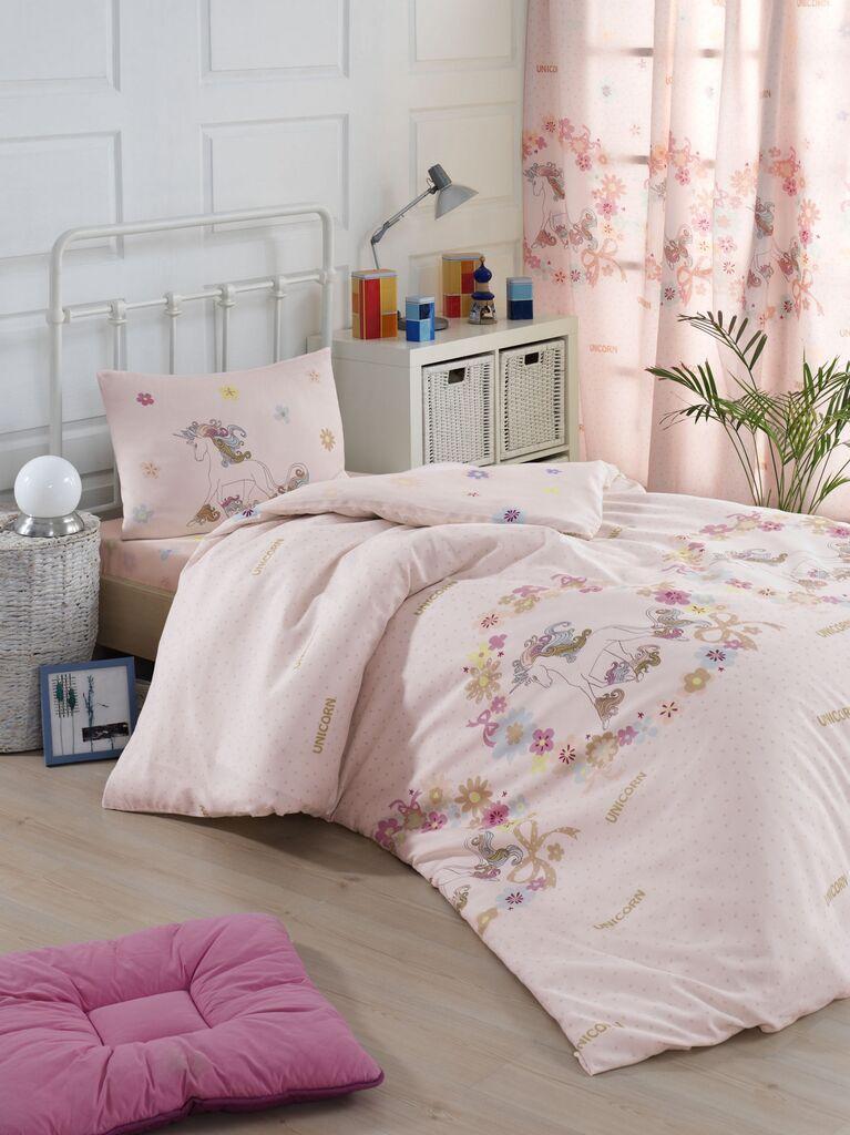 L'essentiel Maison set posteljine Unicornlar, 160x220cm, roze