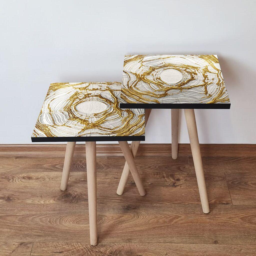 Hanah Home set stolića za kafu 2Shp99, 2 dijela, šareni