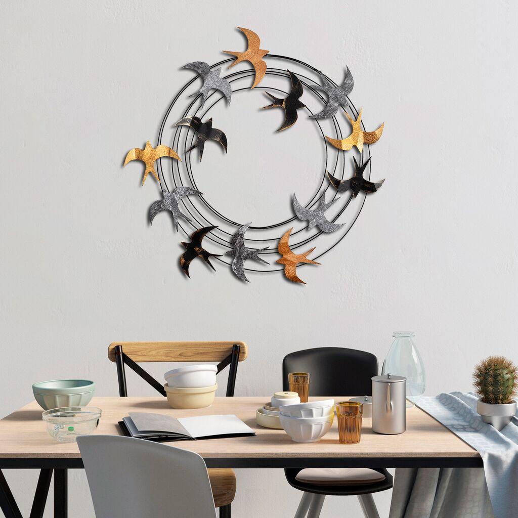 Wallity Zidna dekoracija Spiral Flock 6, 87x87x5 cm, Šarena