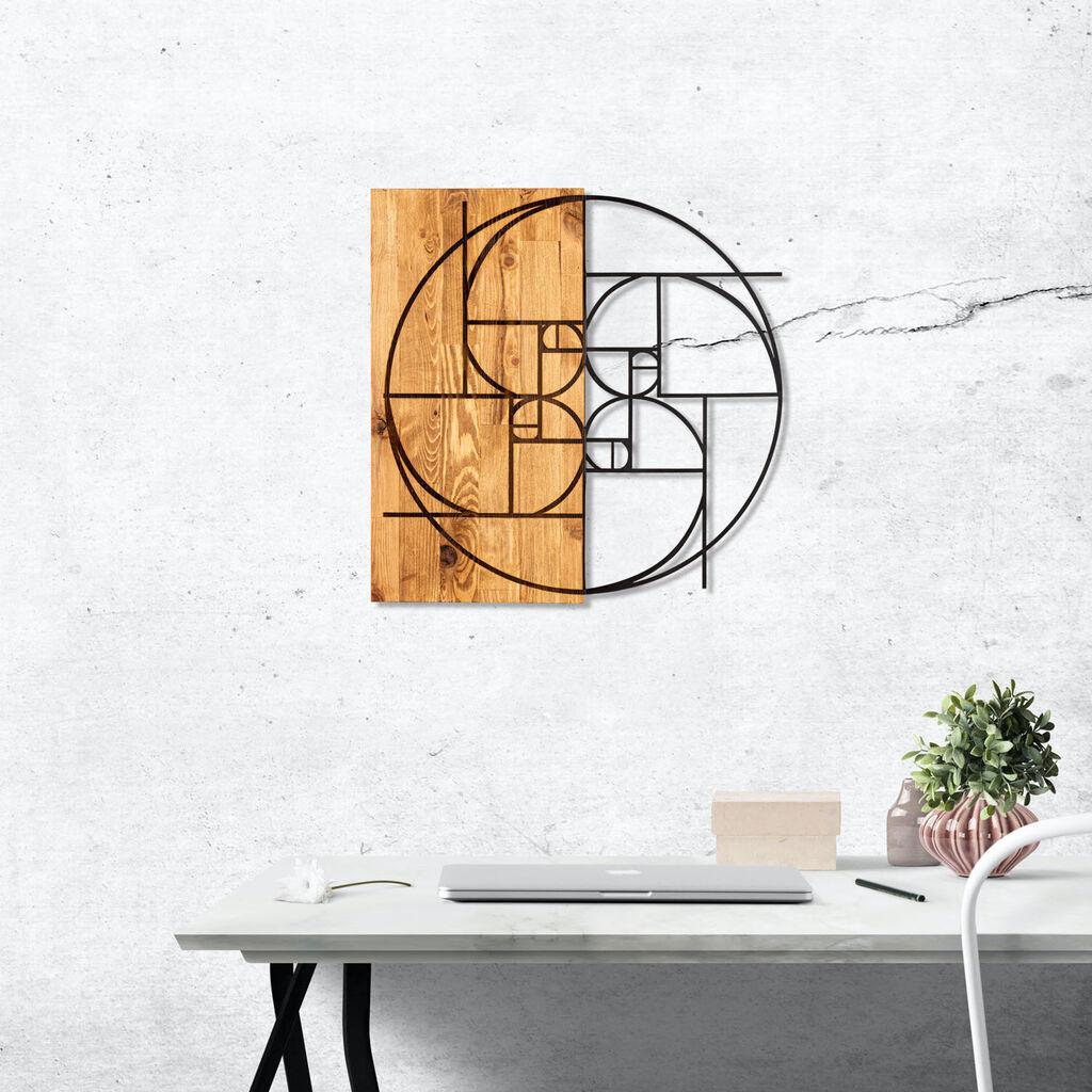 Wallity Zidna dekoracija Golden, 57x58 cm, Smeđe boje