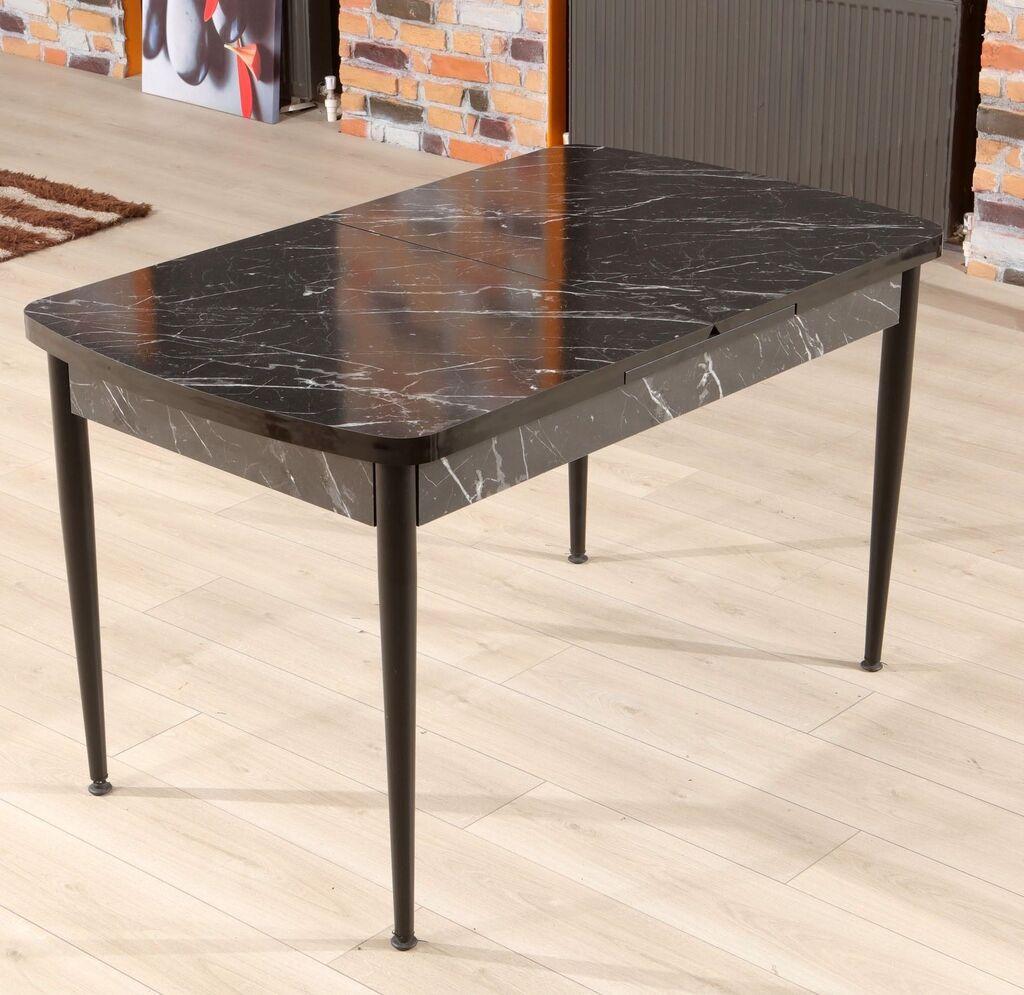 Hanah Home Razvlačivi trpezarijski sto Trend Bendir, 132-170 cm, Crni