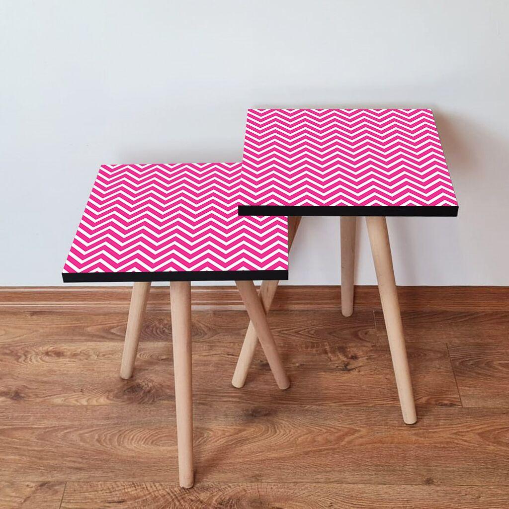 Hanah Home set stolića za kafu 2Shp518, 2 dijela, šareni