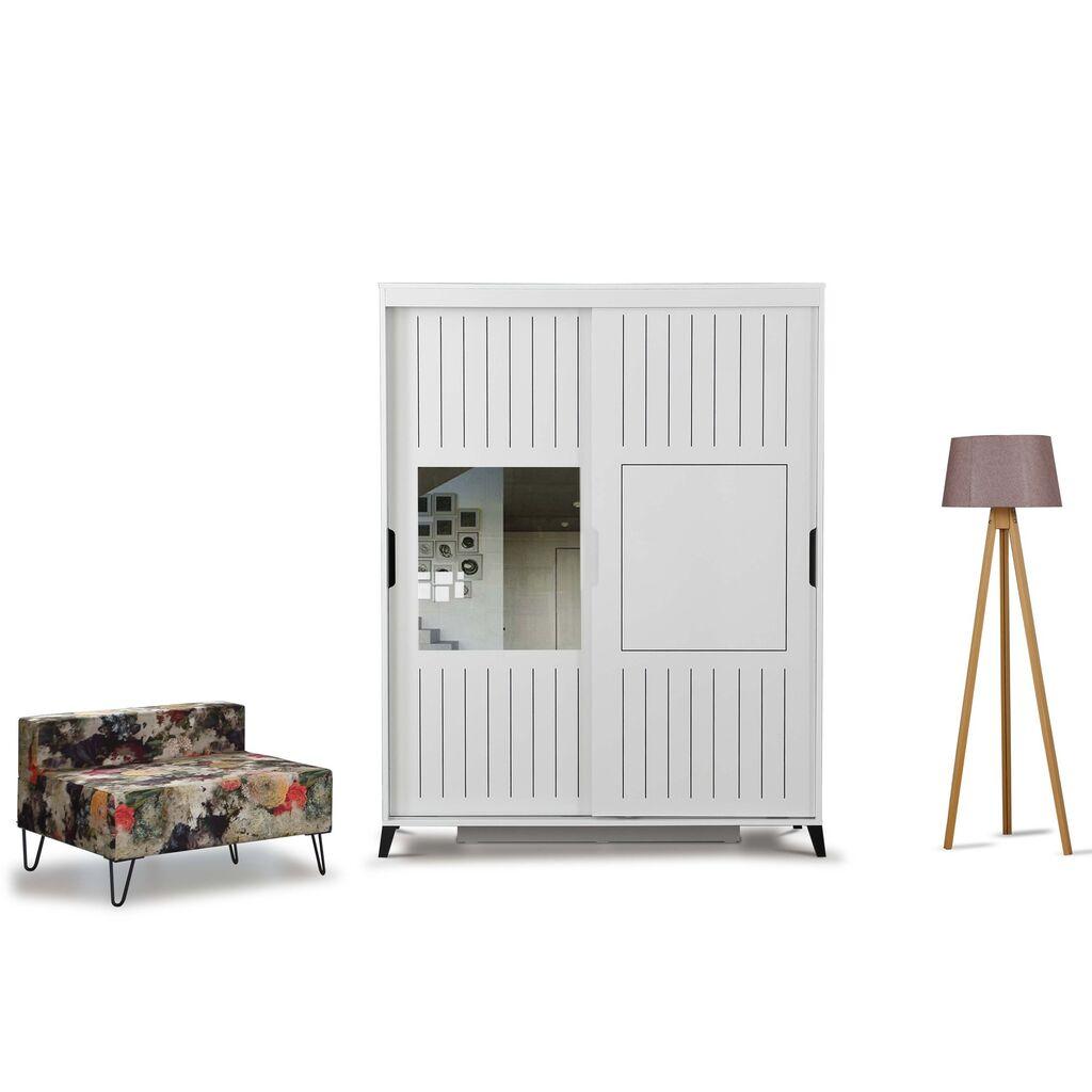 Hanah Home Garderober Pasific Home Fuga 130, 130x216x60 cm, Bijeli