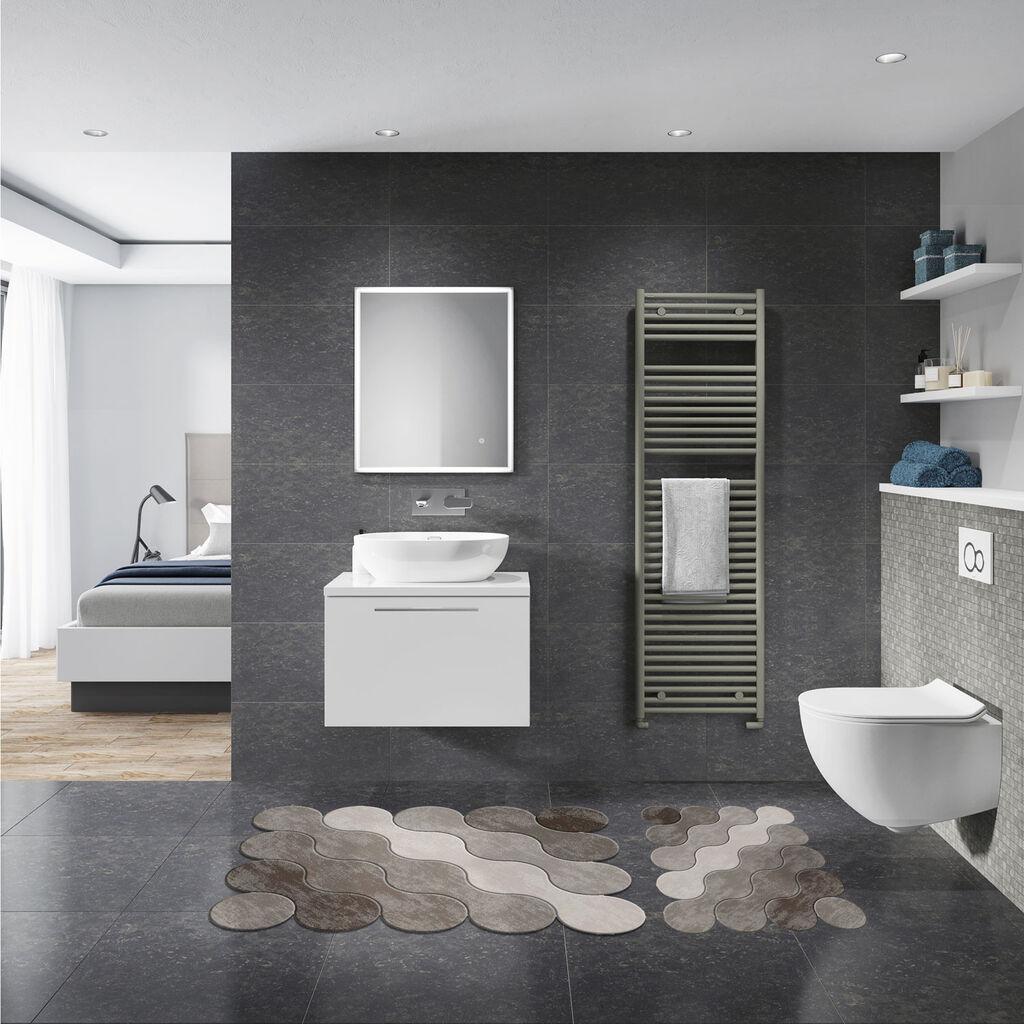 L'essentiel Maison 21011715KA Otirač za kupatilo, 2 komada, siva