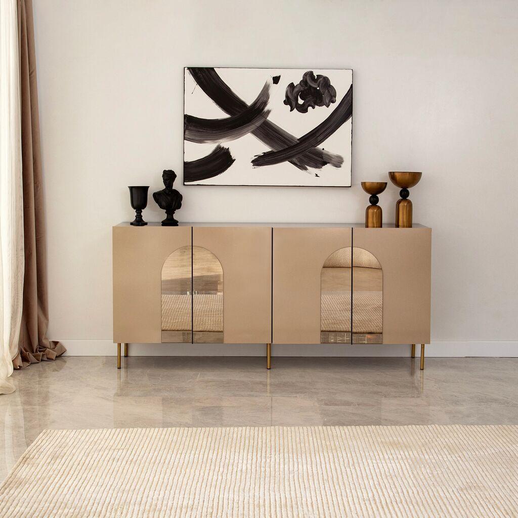 Hanah Kućna konzola Rim, 180x80x40 cm, Bronzana boja