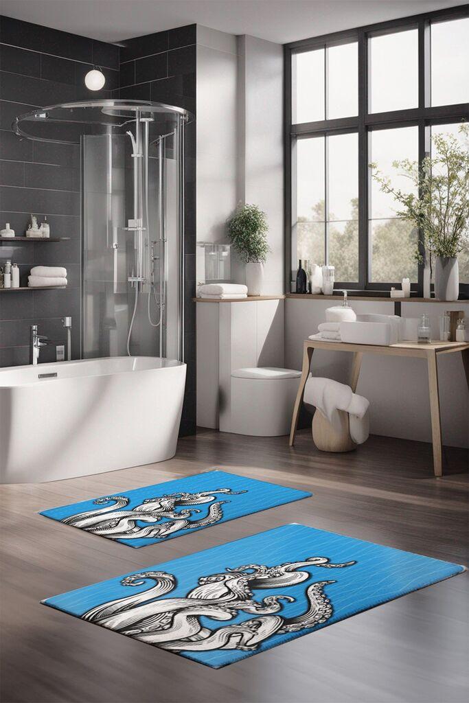 L'essentiel Maison Set tepiha za kupatilo CT-5290, 2 komada, plava