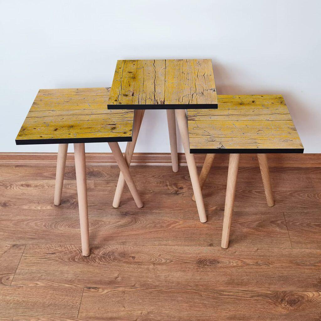 Hanah Home set stolića za kafu 3Shp127, 3 dijela, šareni