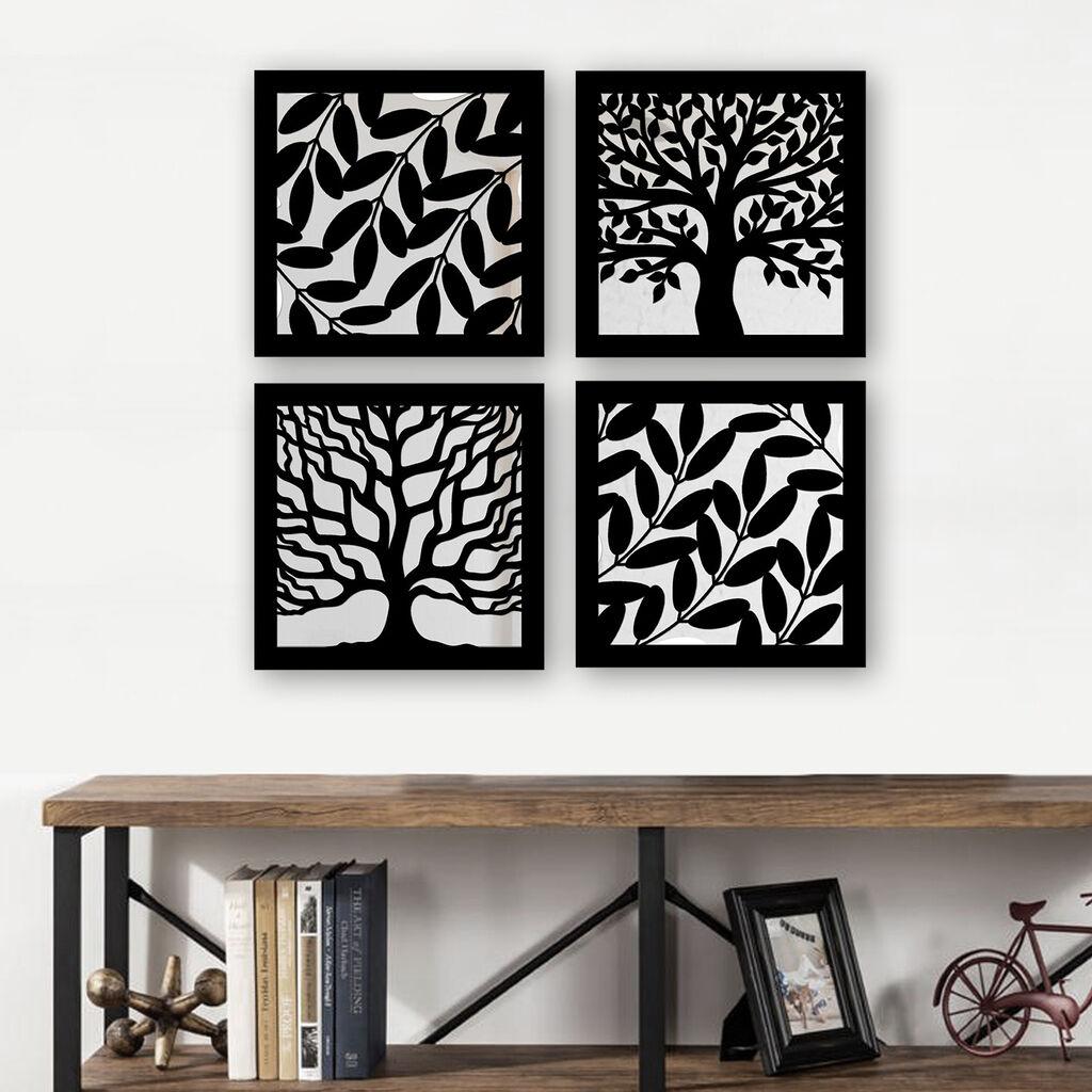 Wallity Set ogledala SYH7436502136139, Crni