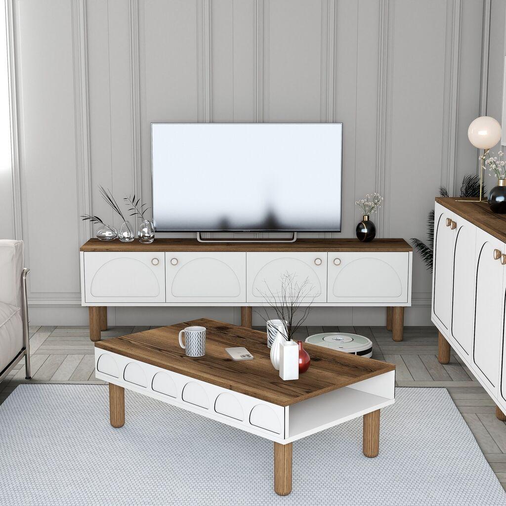 Hanah Home Set TV komoda i klub stolić Bohem 854, bijela