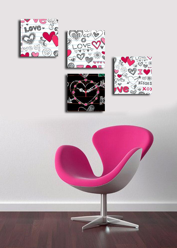 Wallity Zidni sat 4P1919CS-2, 52x63 cm, 4 dela