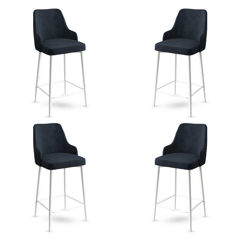 Hanah Home Set barskih stolica Enox, 4 dijela, antracit-bijela