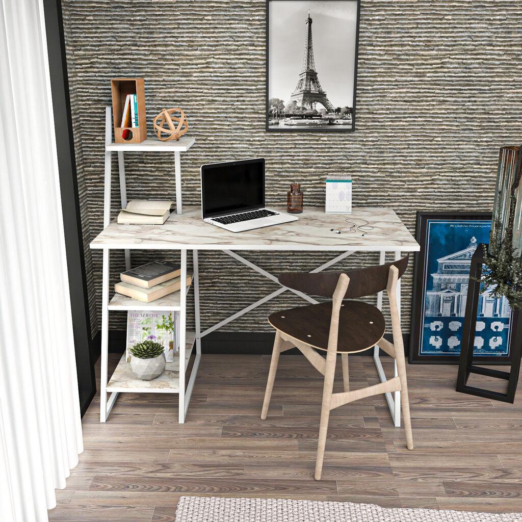 Hanah Home Admira radni sto, 120x120x60 cm, Bijela