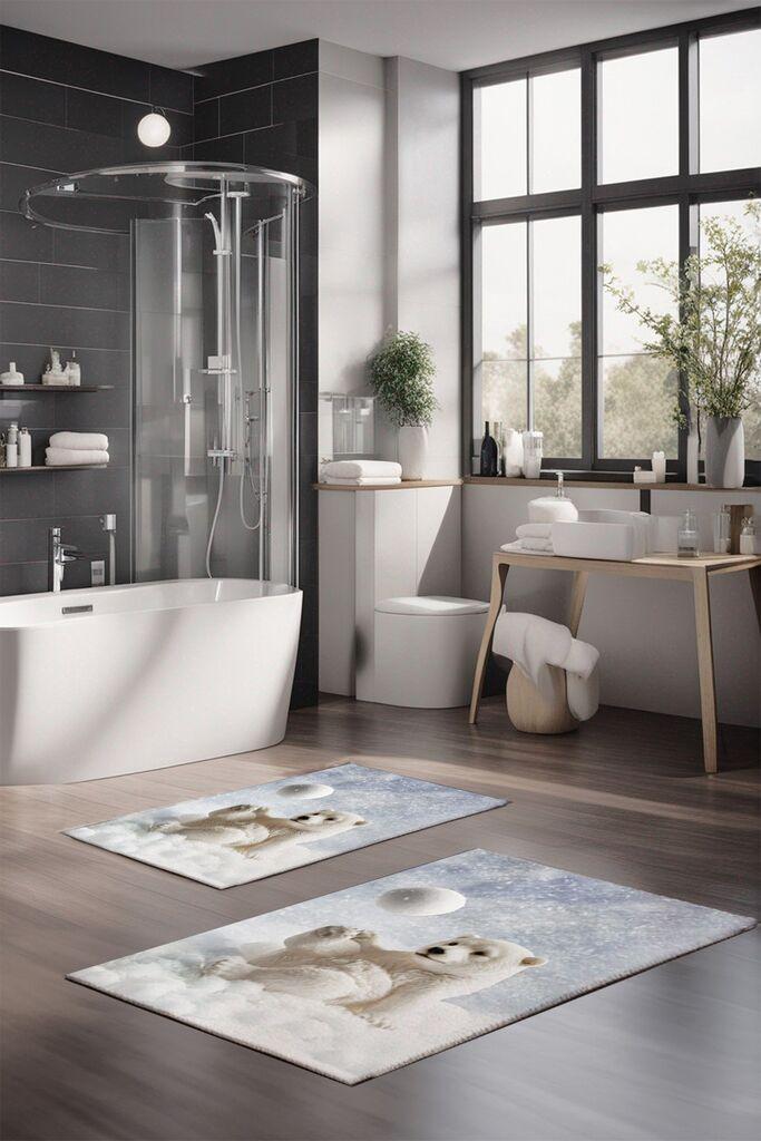 L'essentiel Maison set prostirki za kupatilo CT-5137, plavo-bijeli