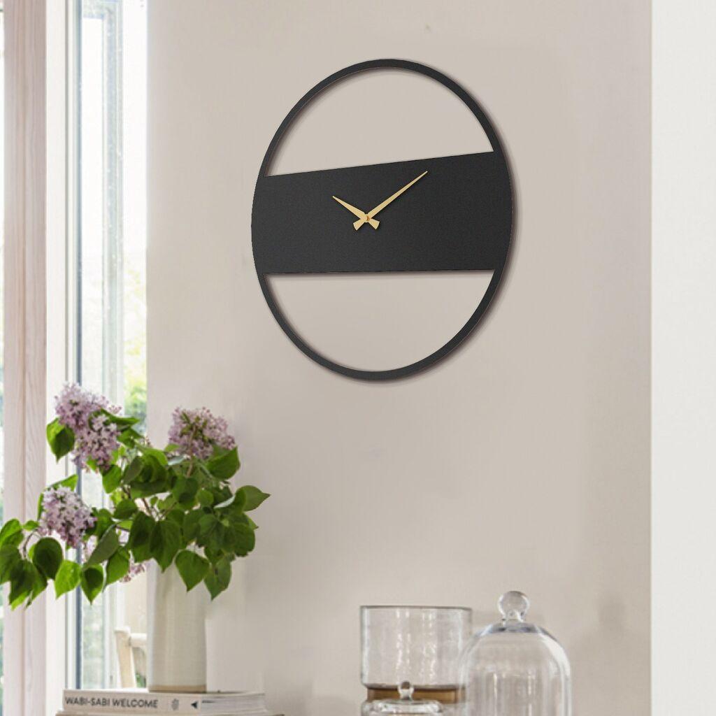Zidni sat Wallity 49x49cm Crni