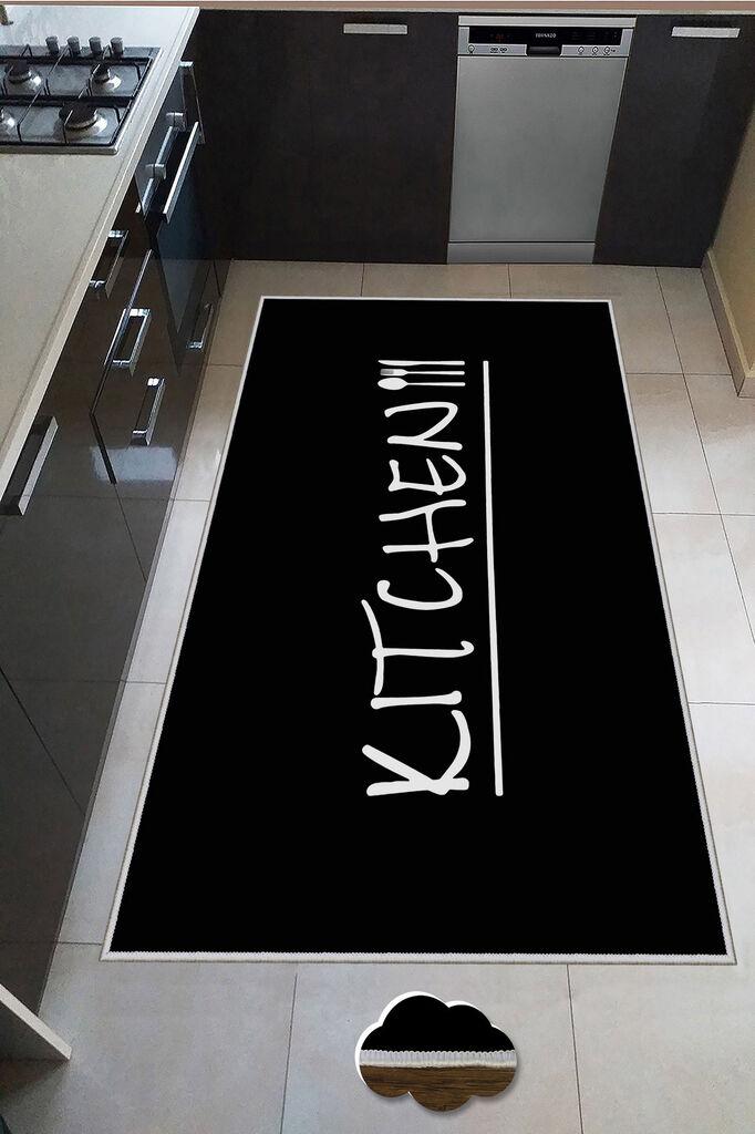 Conceptum Hypnose tepih Wookece241, 100x300 cm, Crno-bijeli