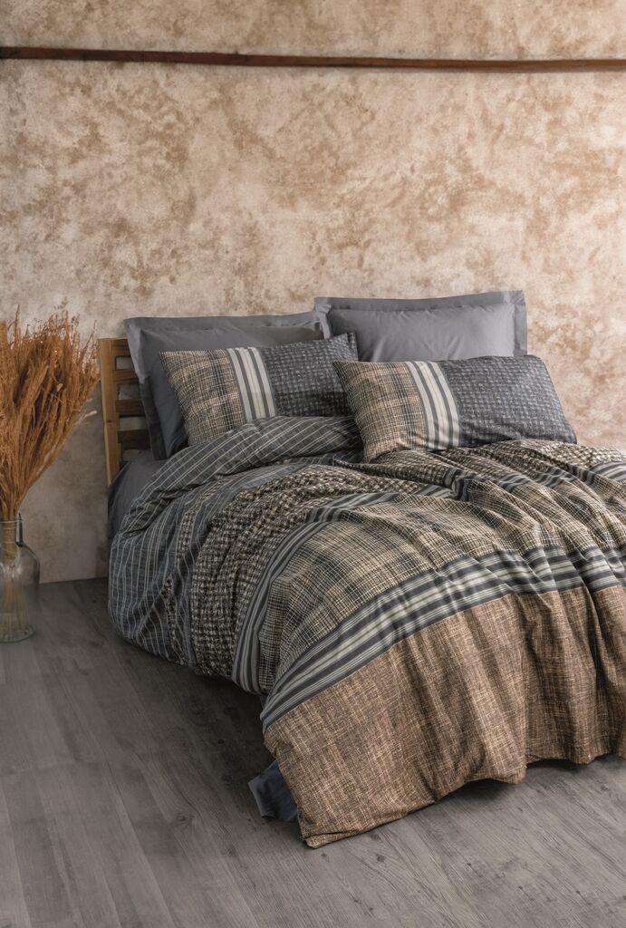 L'essentiel Maison Komplet posteljina Timbre, 200x220 cm, Antracit
