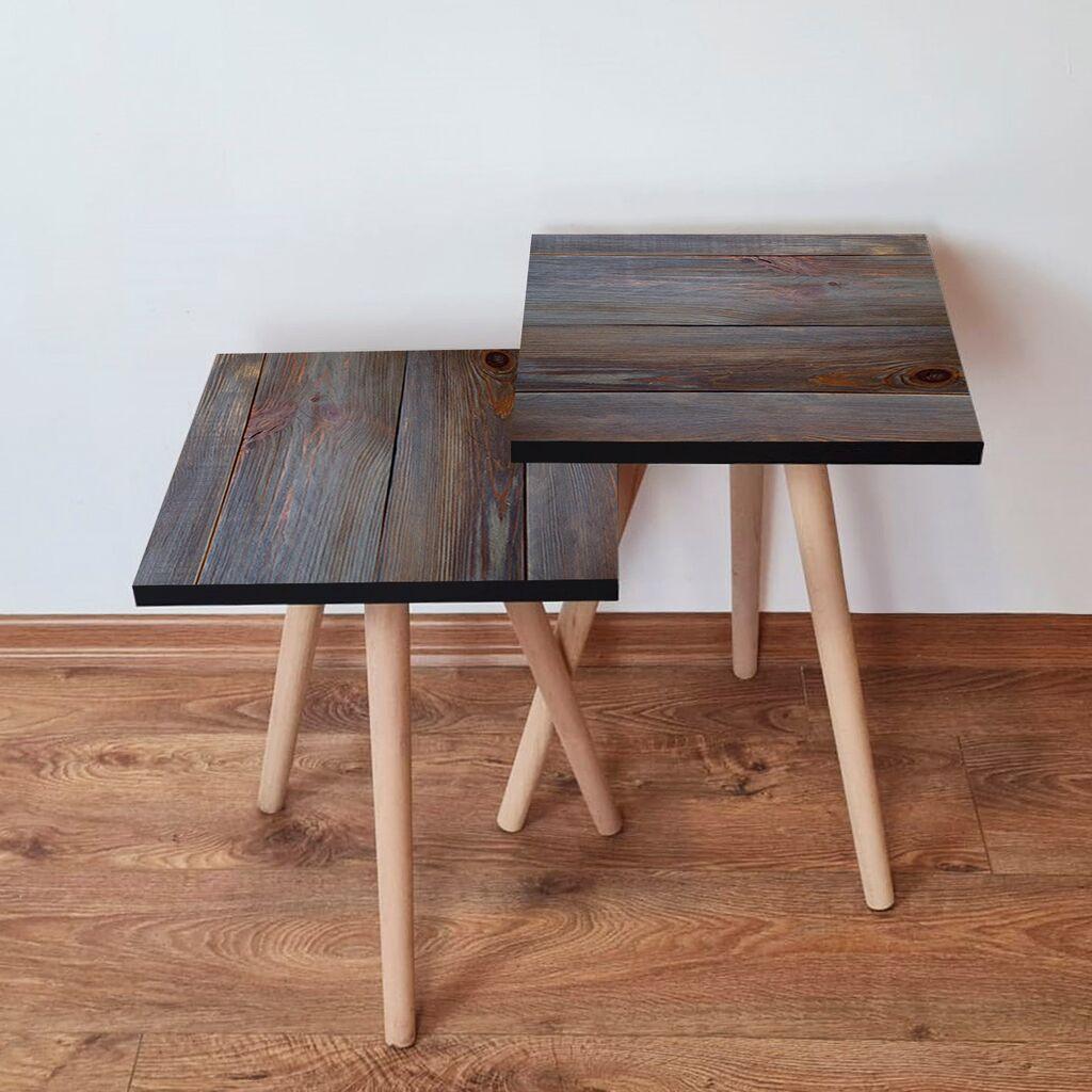 Hanah Home set stolića za kafu 2Shp8, 2 dijela, šareni