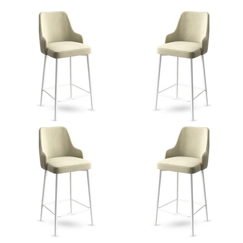 Hanah Home Set barskih stolica Enox, 4 dijela, krem-bijela