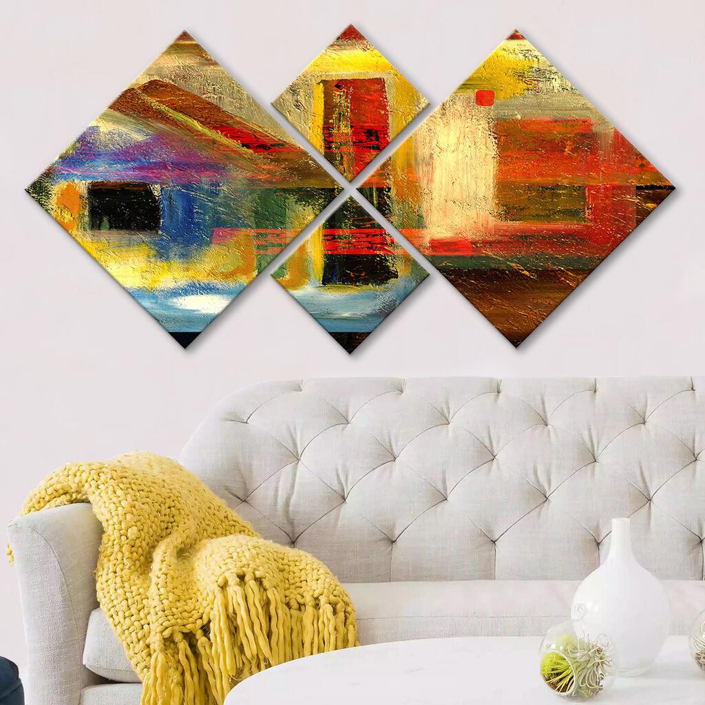Wallity Slika 4MDF115681849, 60x115 cm, 4 dela