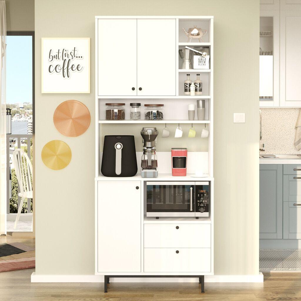 Hanah Home Komoda RE6-W, 88x205x35,5 cm, Bijela