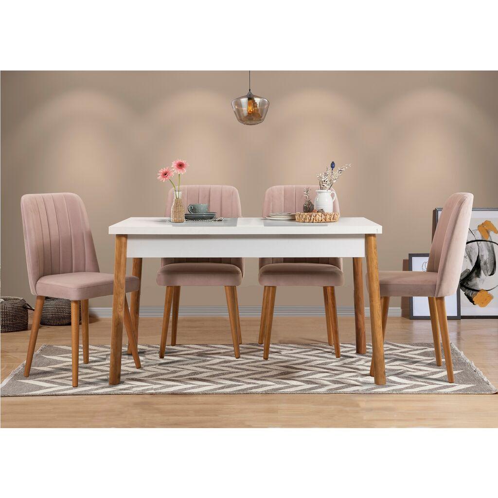 Hanah Home Trpezarijski set Costa, 5 dijelova, krem