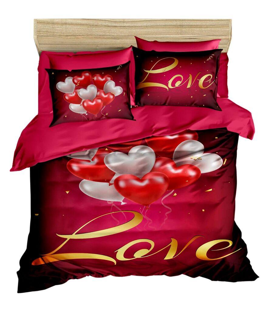 L'essentiel Maison set posteljine 156, 200x220cm, crvena