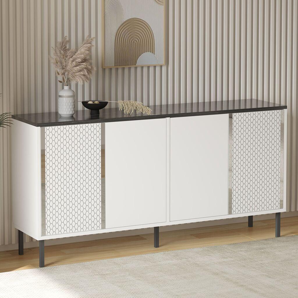 Hanah Home Konzolni stolić Bertilda, 150x75x36 cm, Bijela