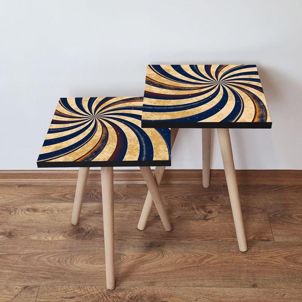 Hanah Home set stolića za kafu 2Shp64, 2 dijela, šareni