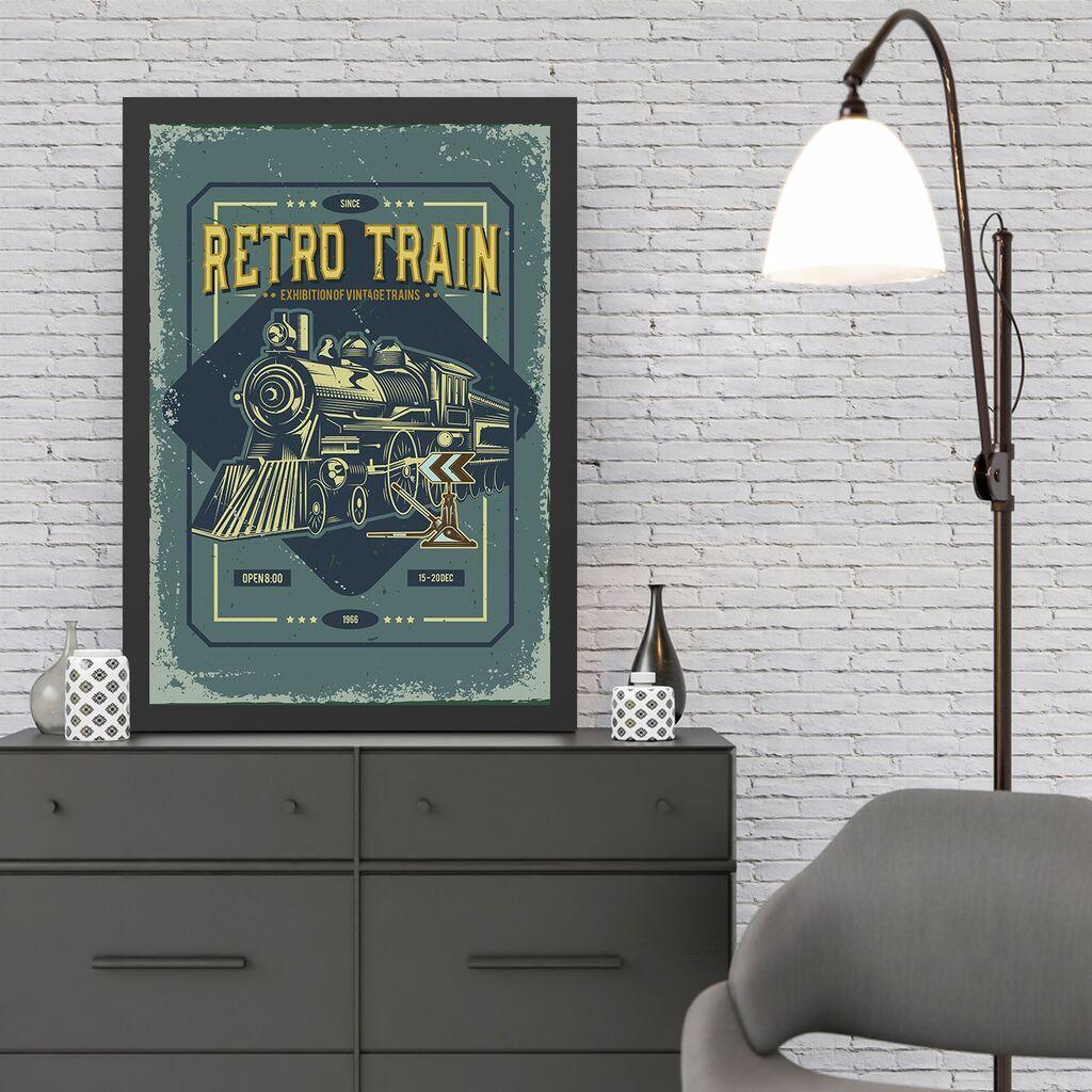 Wallity Uramljena slika Retro Train, 35x45 cm