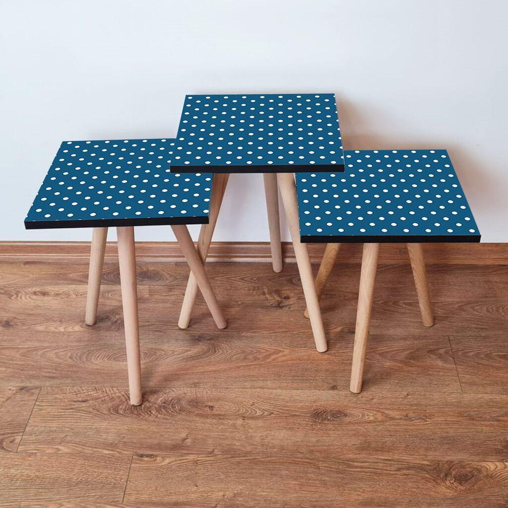 Hanah Home set stolića za kafu 3Shp370, 3 dijela, šareni